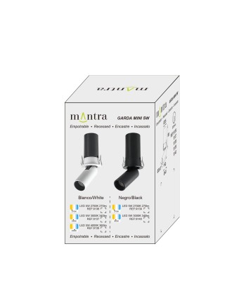 GARDA Mini * FOCO EMPOTRAR 5W 3000K NEGRO